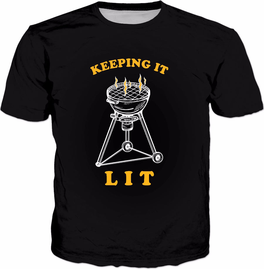 BBQ Keeping It Lit T-Shirt - Funny BBQ Tee Meme