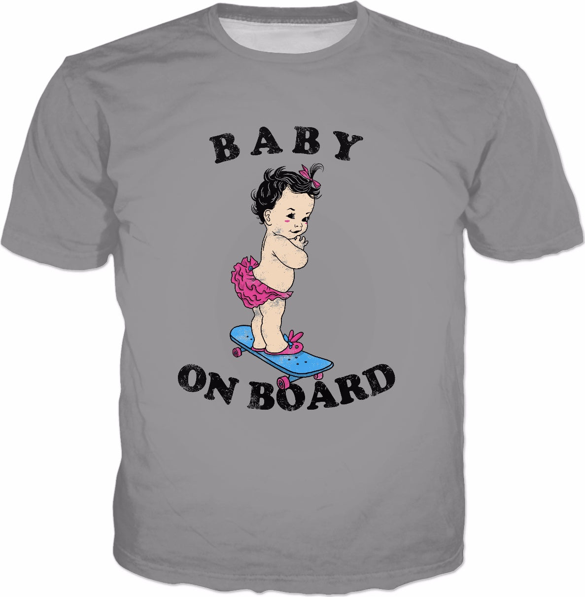 Baby On Board T-Shirt - Funny Pun Tee Skateboarding Skater