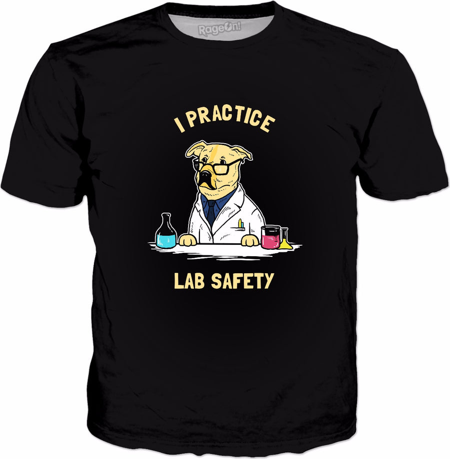 Practice Lab Safety T-Shirt - Funny Labrador Dog Scientist