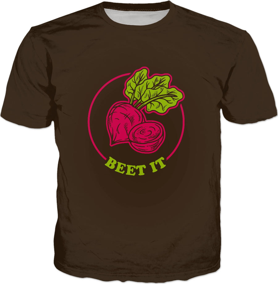 Beet It T-Shirt - Funny Beets Pun Vegetarian Vegan Beetroot