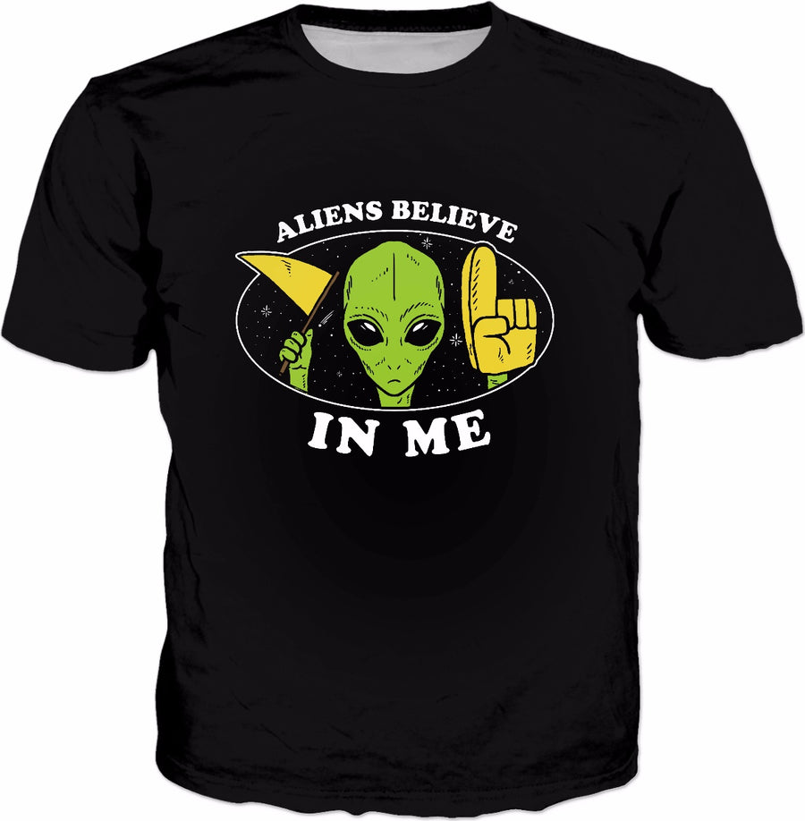 Aliens Believe In Me T-Shirt - Wholesome Sasquatch Yeti