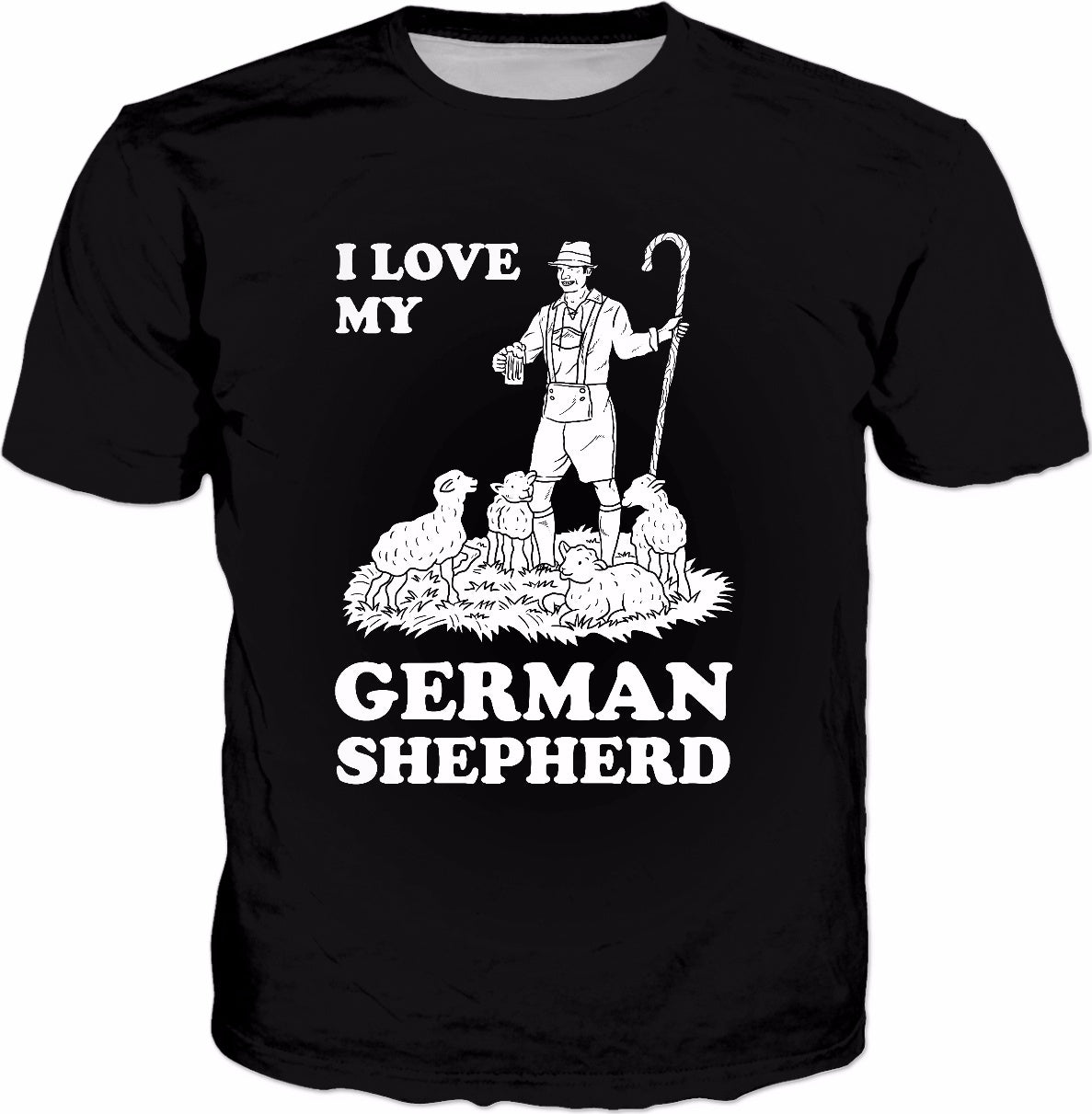 I Love My German Shepherd T-Shirt - Funny Pun Joke Sheep Tee