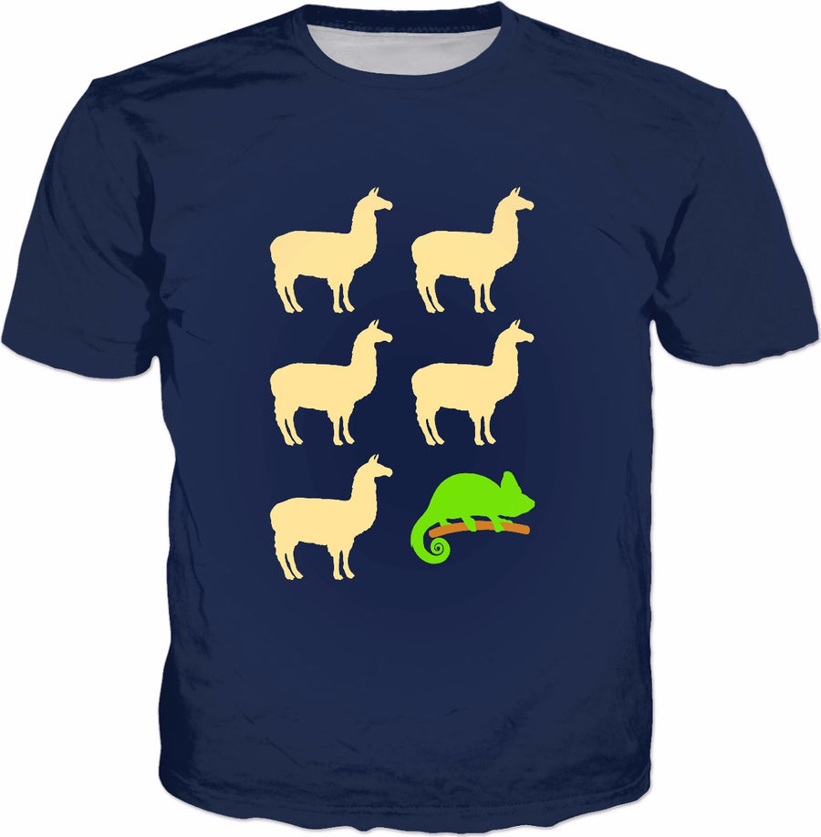 Llama Llama Llama Llama Llama Chameleon T-Shirt - Funny Gag