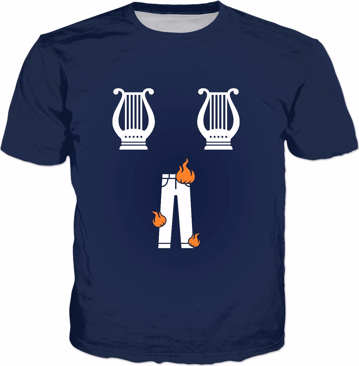 Lyre Lyre Pants On Fire T-Shirt - Liar Liar Pun Joke Funny