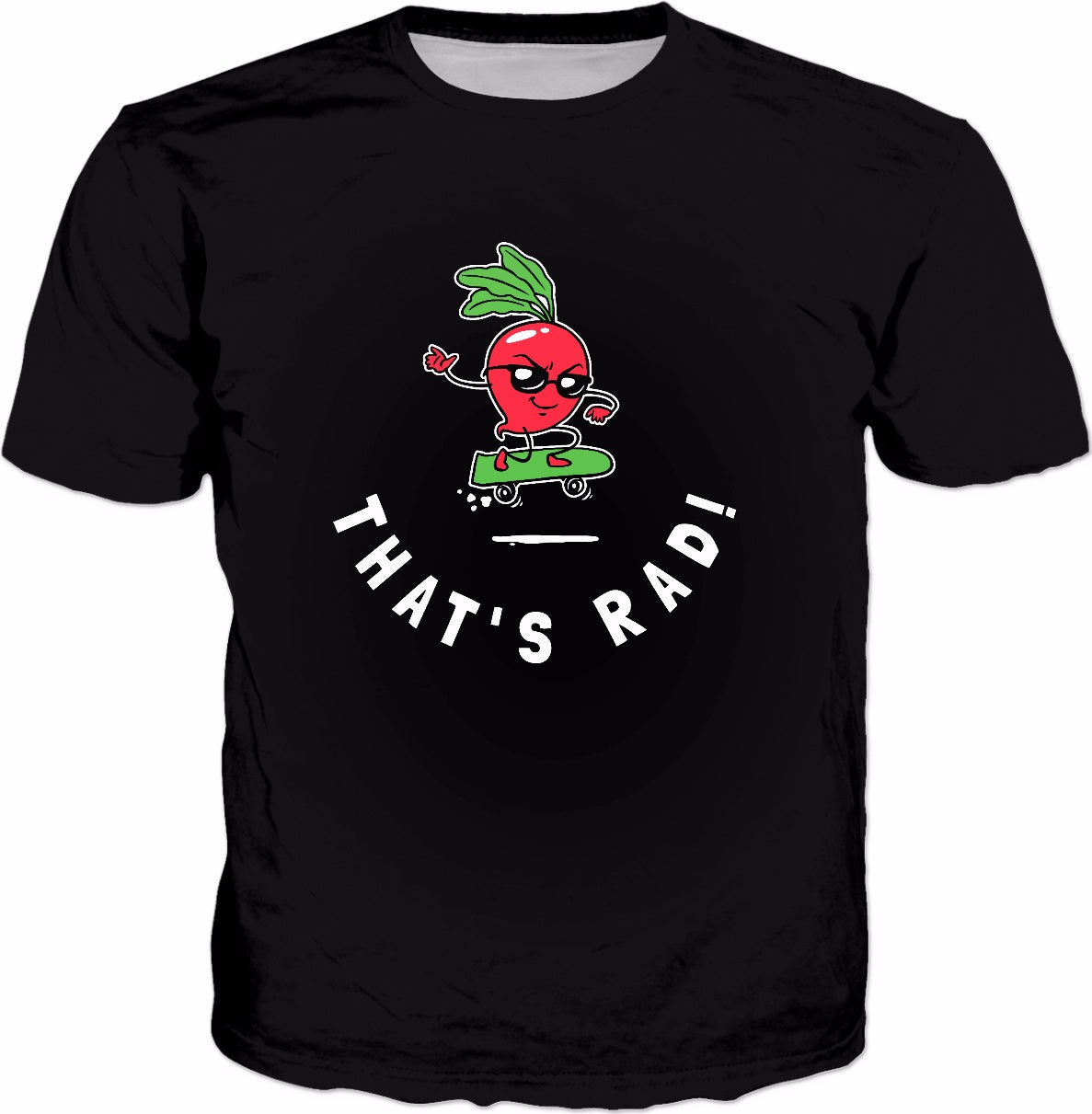 That's Rad! T-Shirt - Radish Cool Vegetarian Funny Vegan Tee