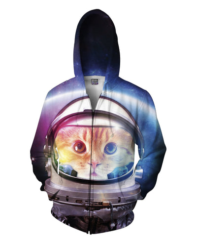 Space Cat Zip-Up Hoodie